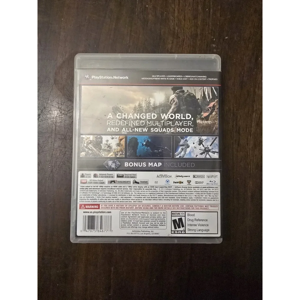 Call of Duty: Ghosts (Sony PlayStation 3 - PS3). Video Game Complete and TESTED!